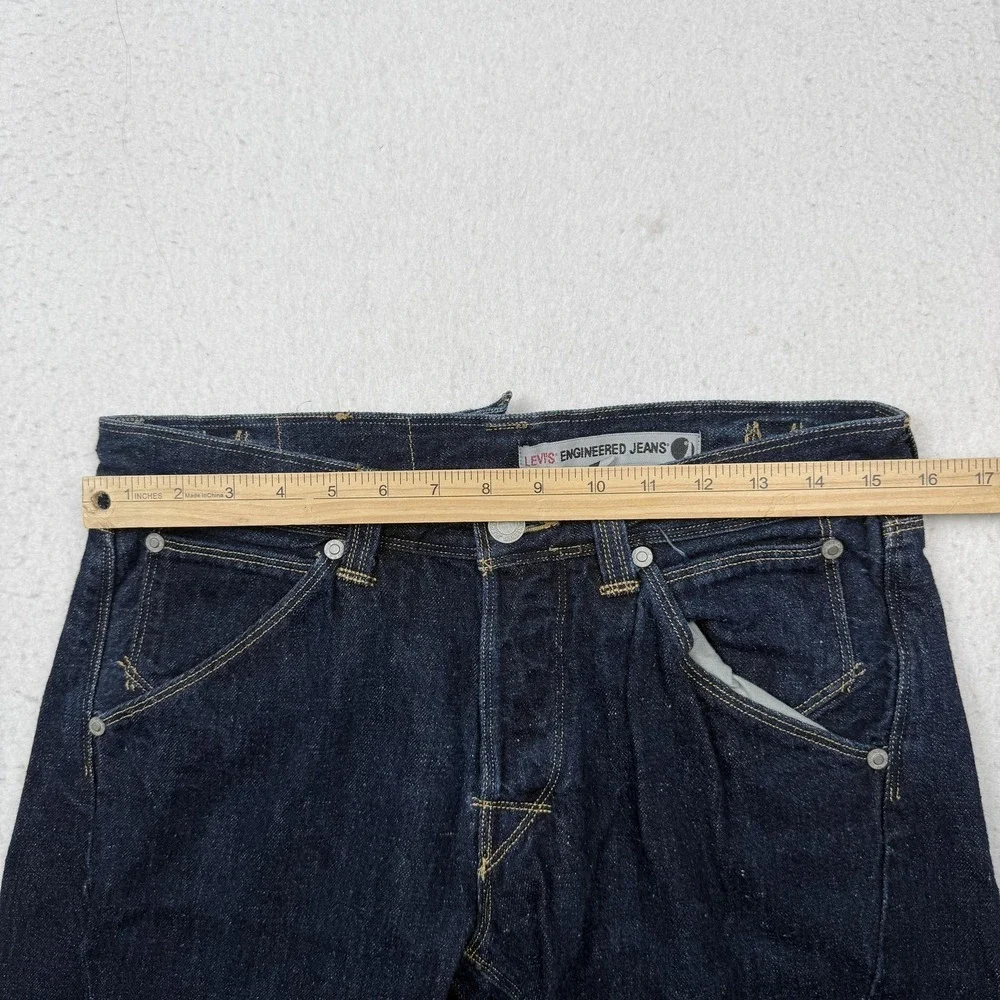 Vintage Levi's Engineered Twisted 501 Denim Jeans Buckle Back 90s 30x34